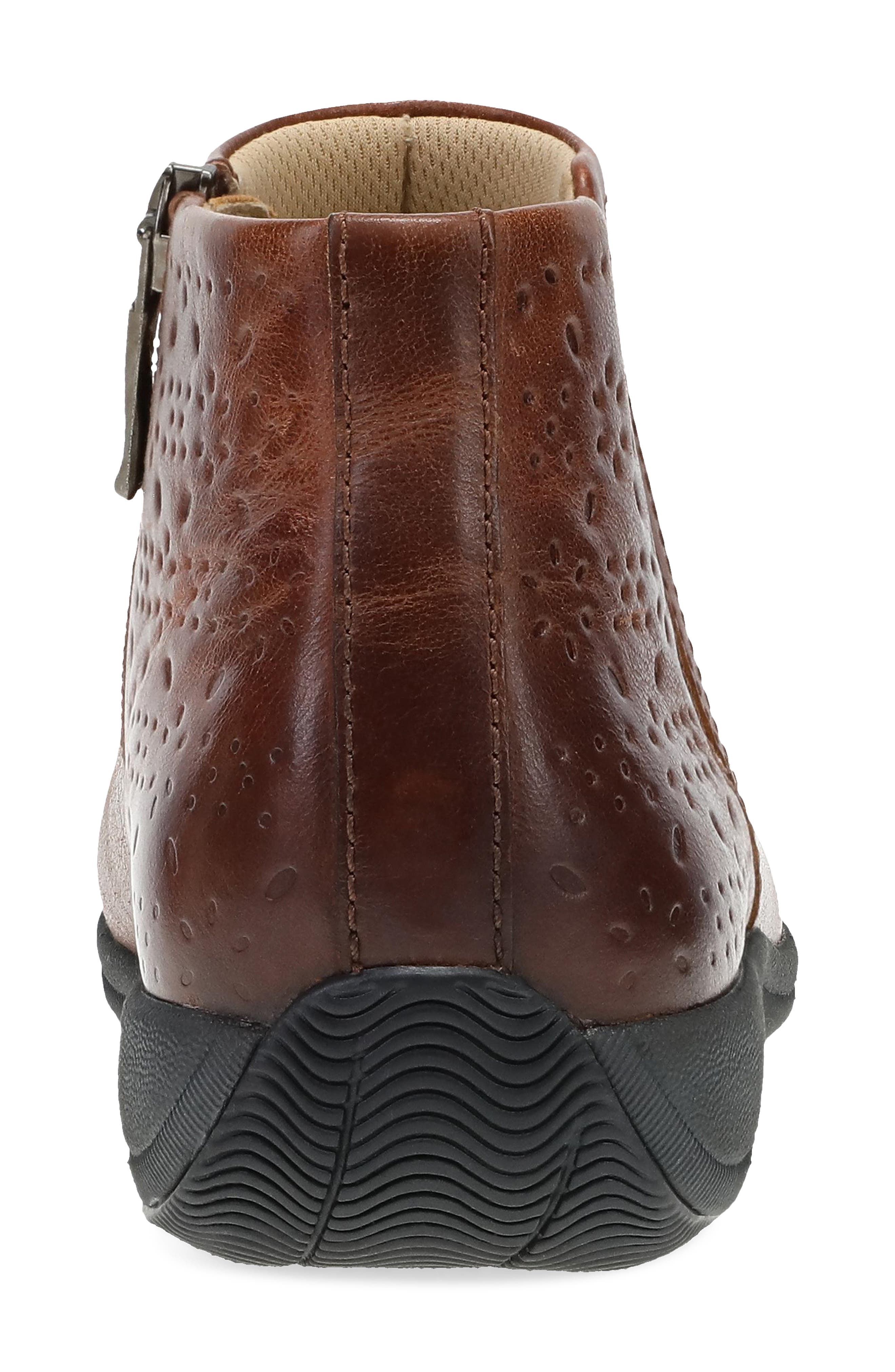 Dansko Sherry Bootie, Alternate, color, Cinnamon Waxy Burnished