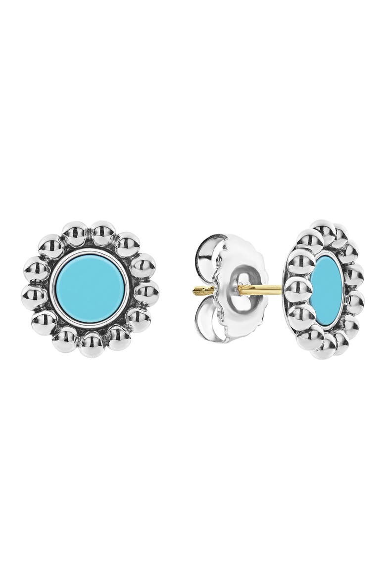 Maya Ceramic Stud Earrings, Alternate, color, SILVER