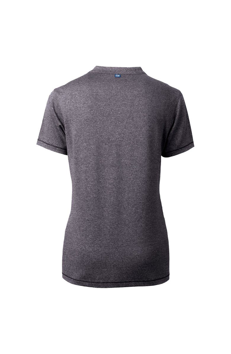 Cutter & Buck Women's Cutter & Buck  Heather Charcoal Los Angeles Dodgers City Connect Forge Heathered Stretch Blade Top, Alternate, color, 