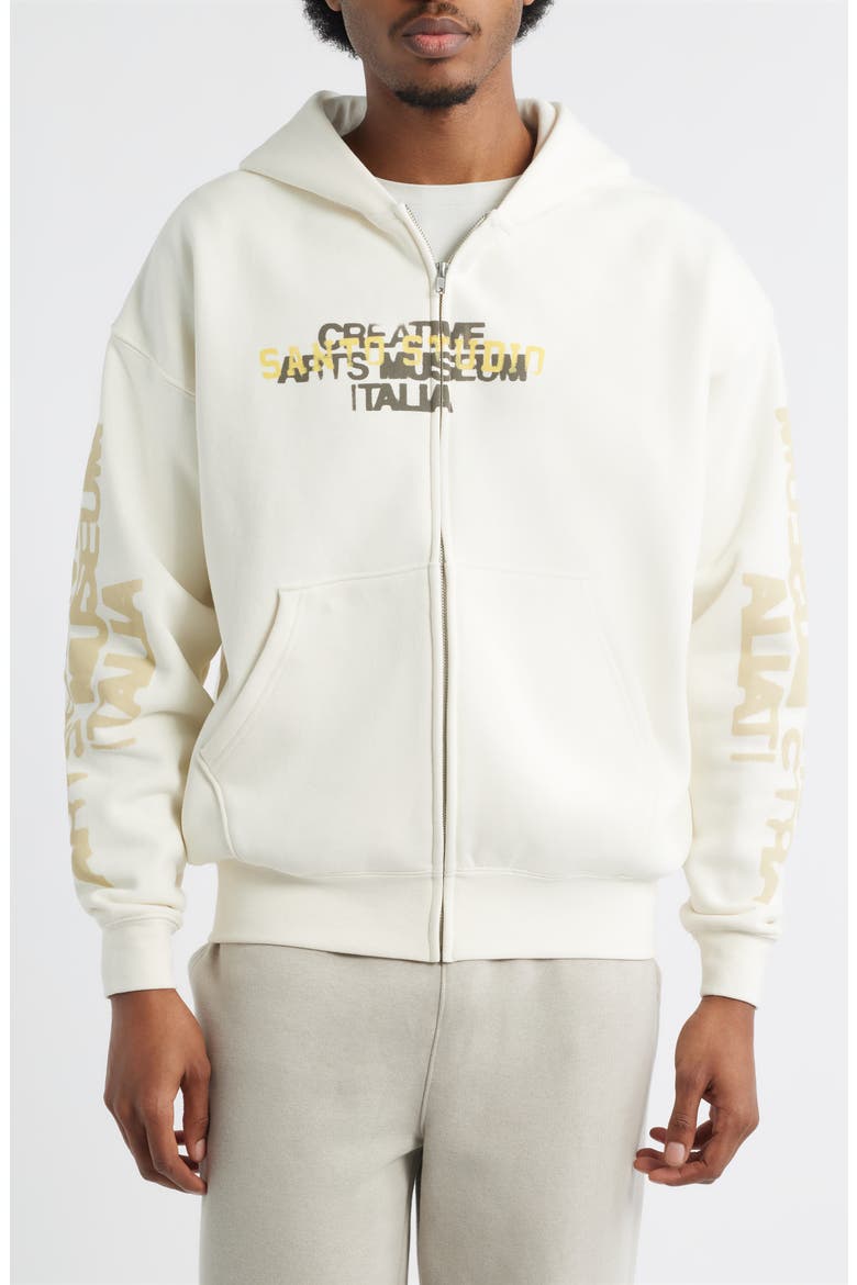 Creative Arts Graphic Zip Hoodie, Alternate, color, CREAM