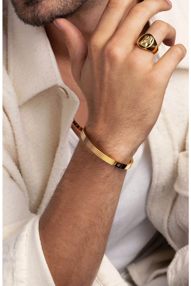 Gentleman Bangle, Alternate, color, Gold