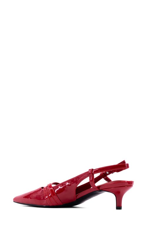 Shushop Nadja Pointed Toe Kitten Heel Slingback Pump