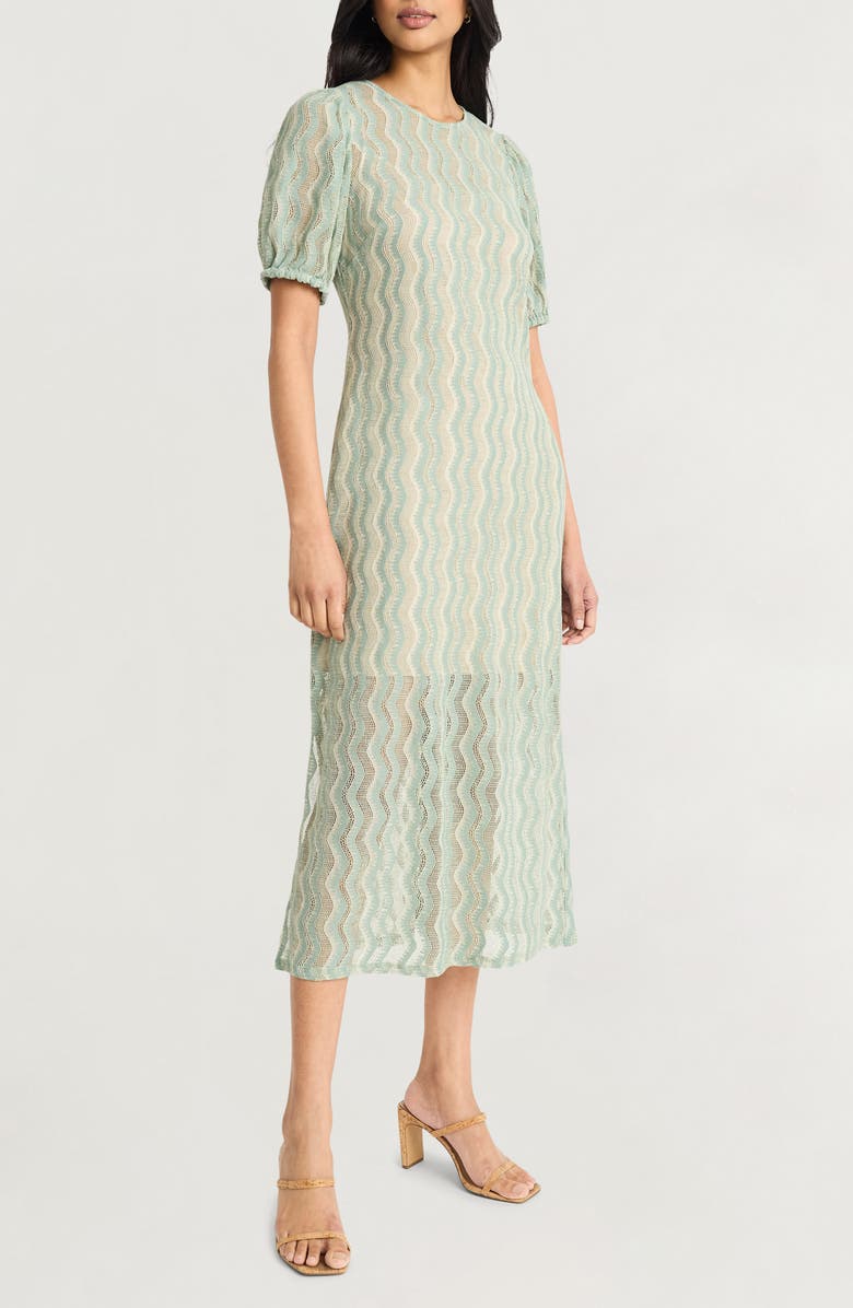 The Good Journey Coastline Midi Dress, Alternate, color, Sage