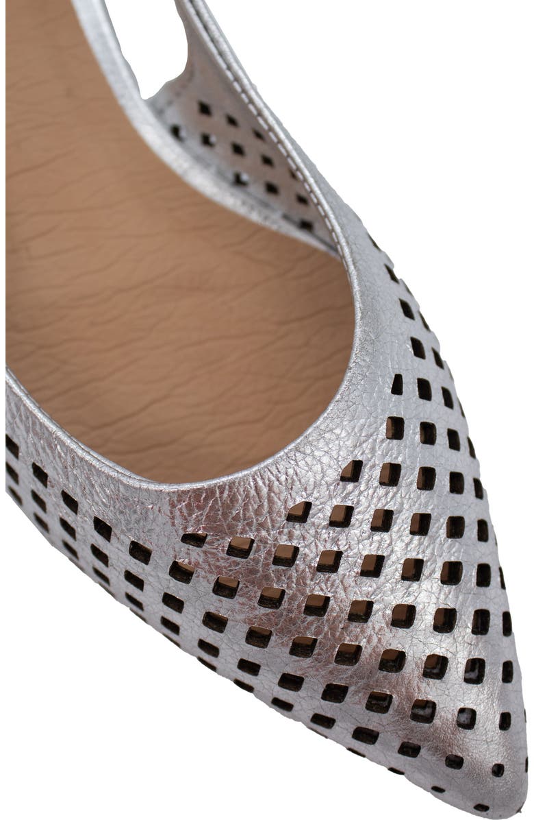 Bottero Botalessandra Slingback Pointed Toe Pump, Alternate, color, Prata