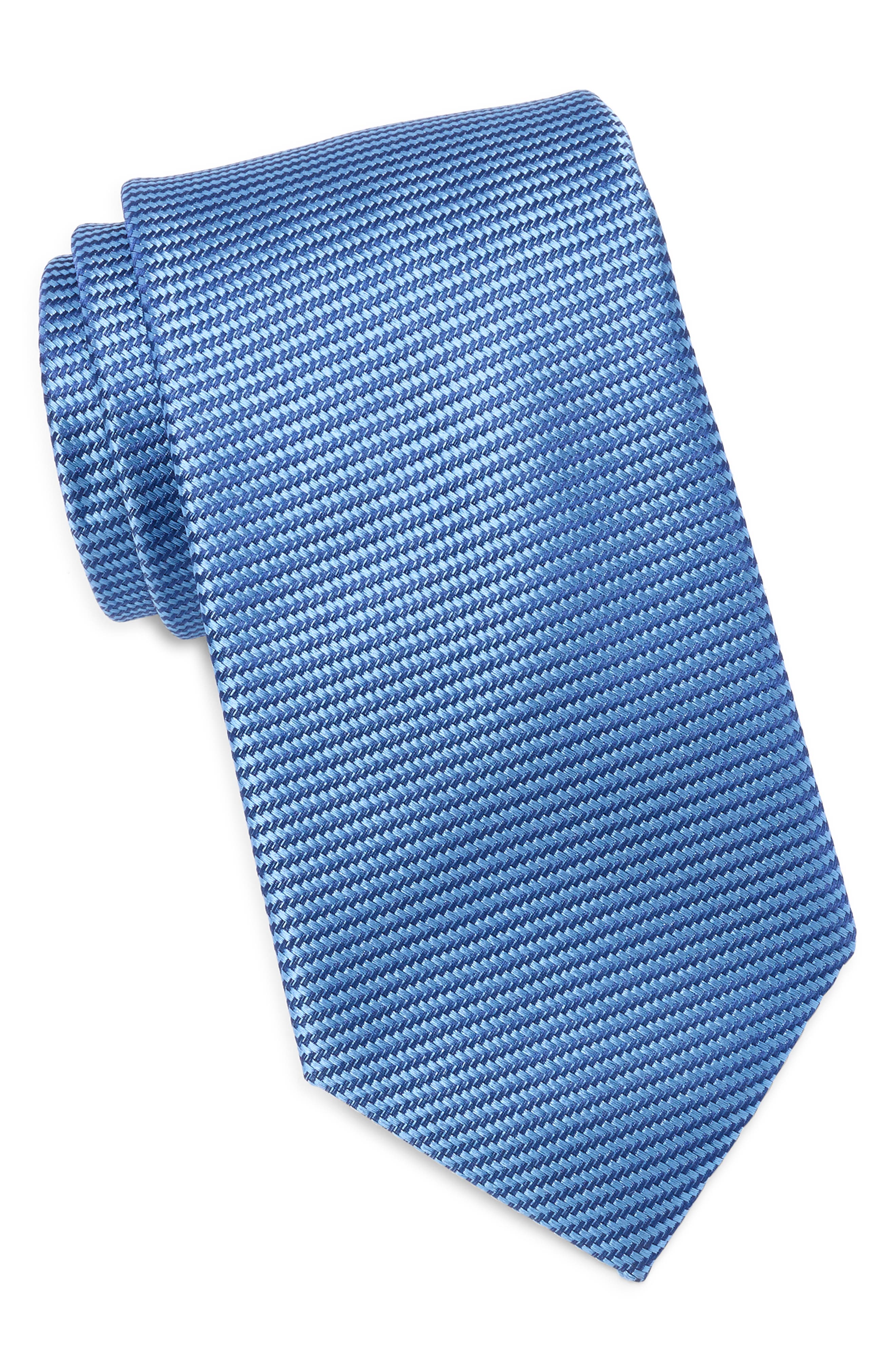 Ted Baker London Underhill Stripe Silk Blend Tie In Blue