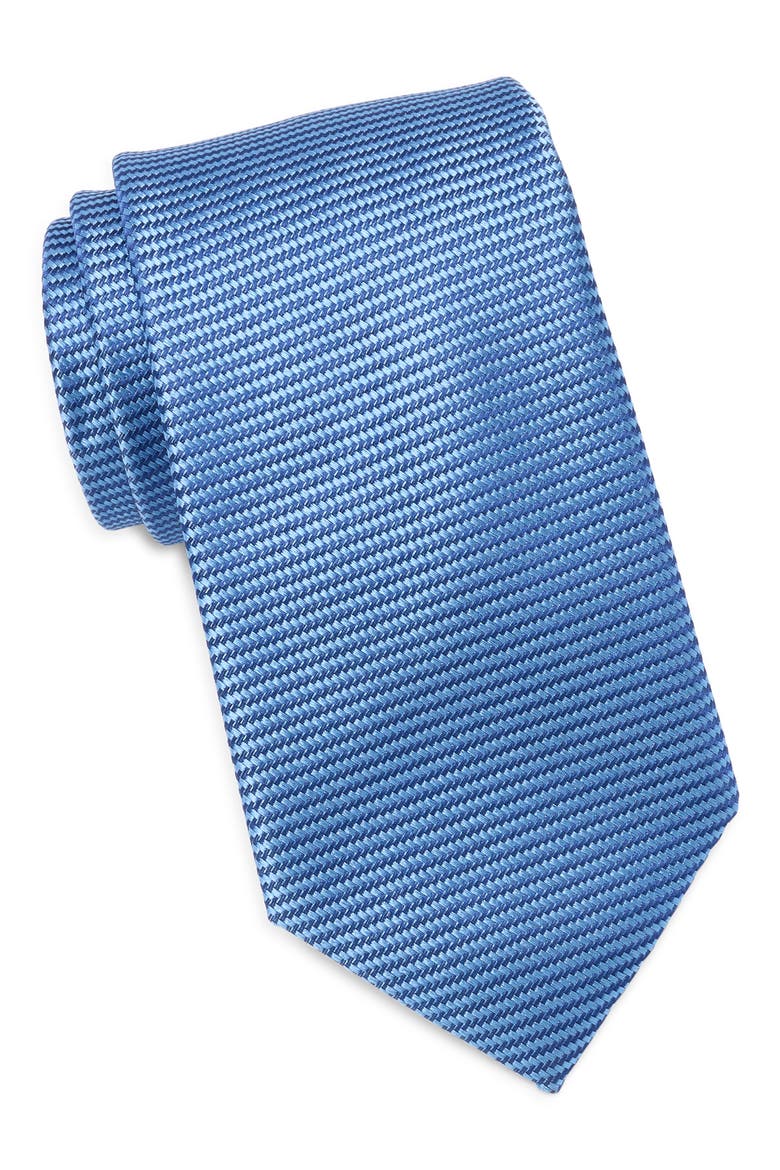Underhill Stripe Silk Blend Tie, Main, color, ROYAL