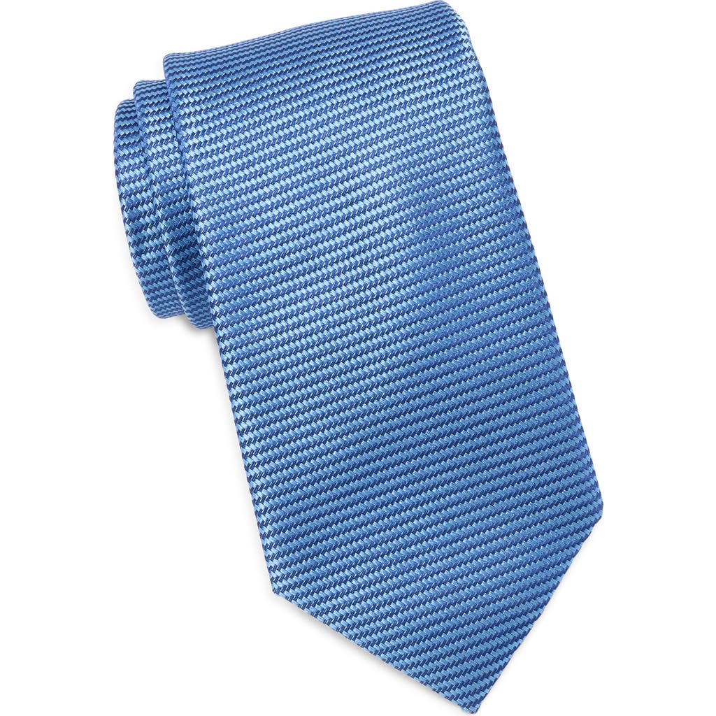Ted Baker London Underhill Stripe Silk Blend Tie In Blue