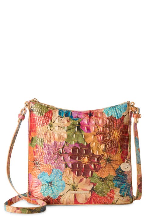 Katie Croc Embossed Leather Crossbody Bag