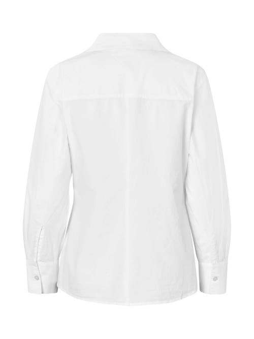 Masai Copenhagen Maizabele Long Sleeve Side Tie Shirt In White