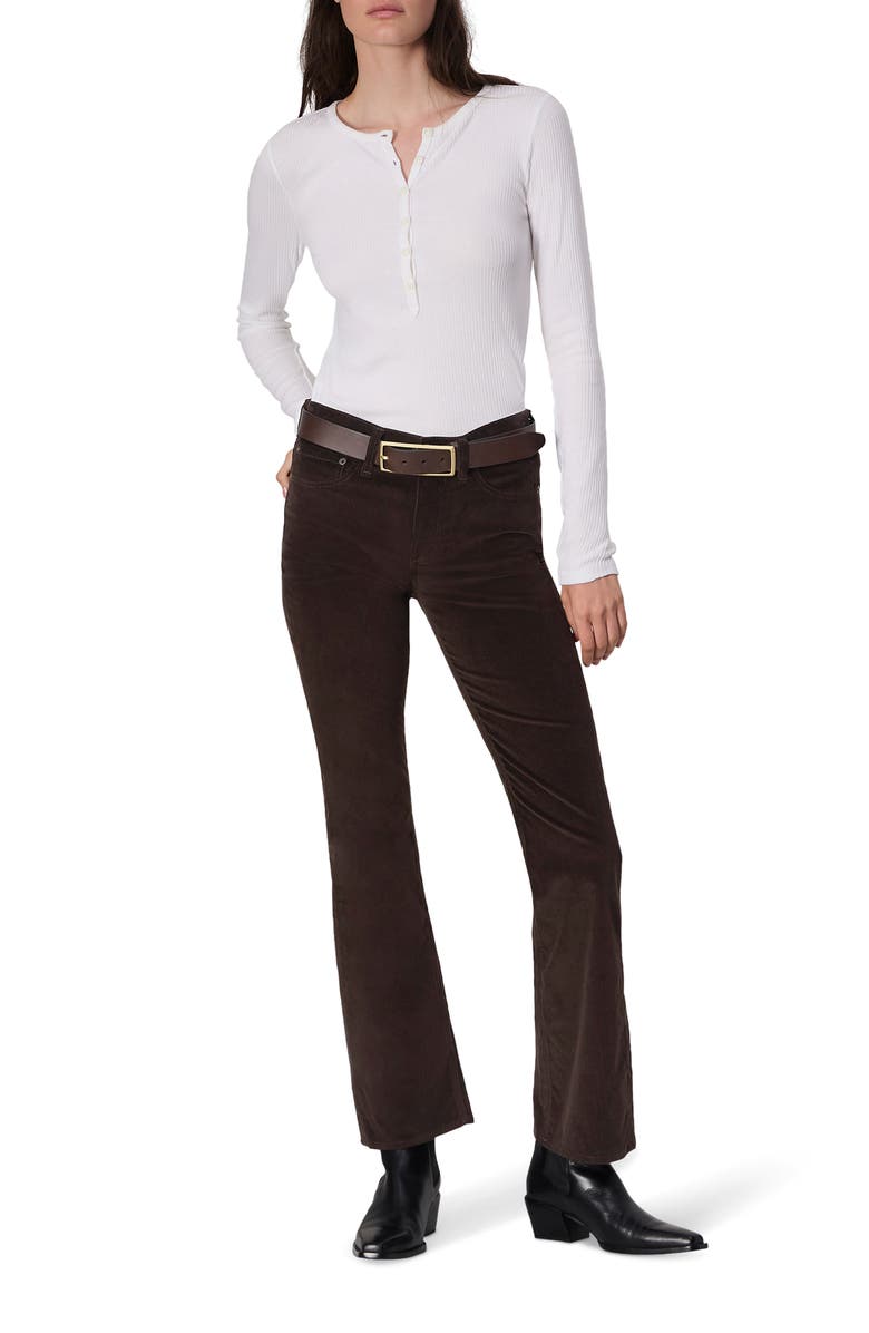 rag & bone Peyton Corduroy Bootcut Pants, Alternate, color, Dark Brown
