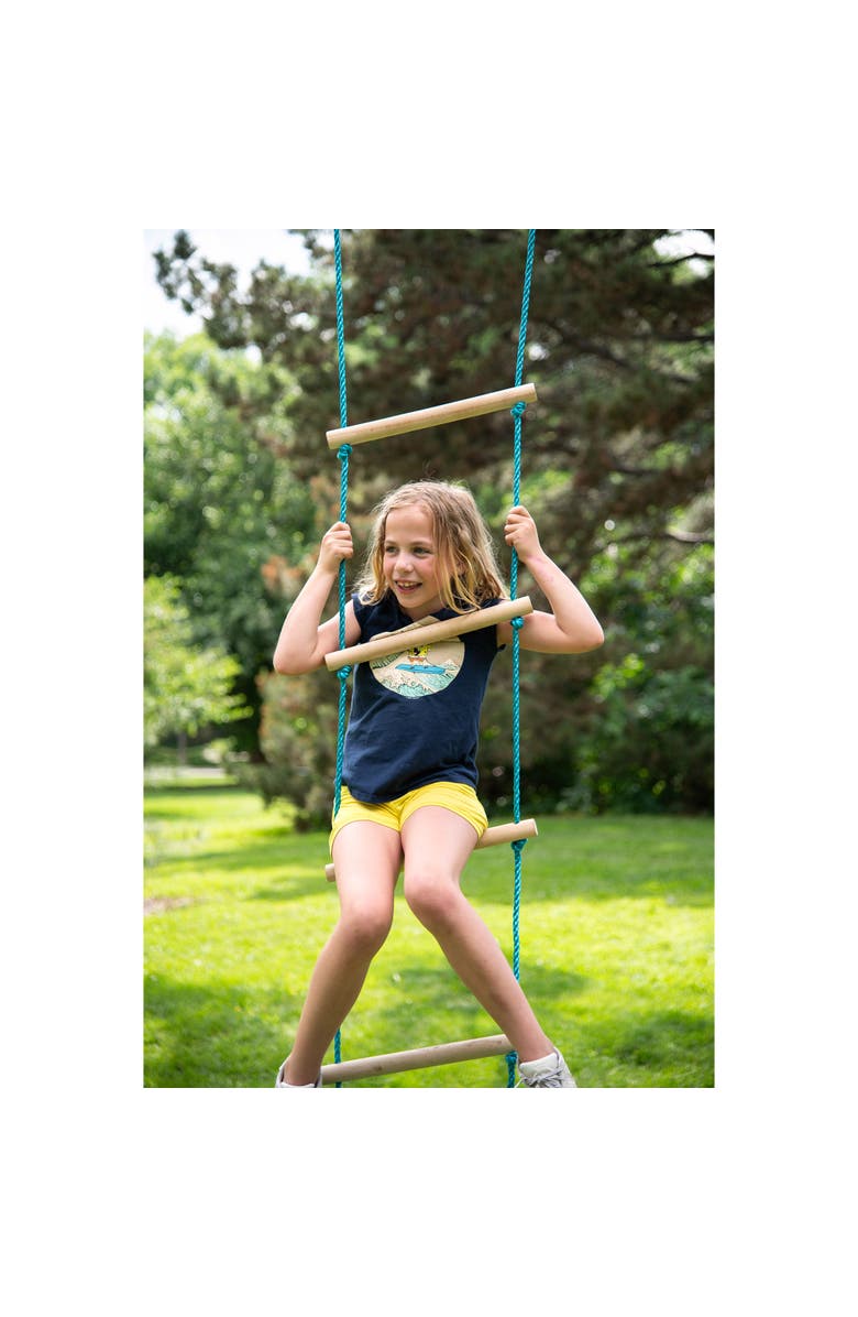 Trelines Climbing Rope Ladder 7Ft, Alternate, color, Multicolored