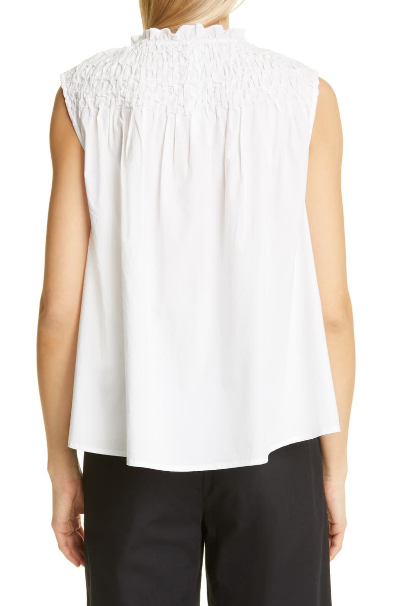 Merlette Xanica Smocked Sleeveless Blouse, Alternate, color,