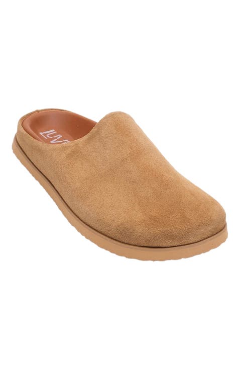 Space Suede Leather Slide Sandal