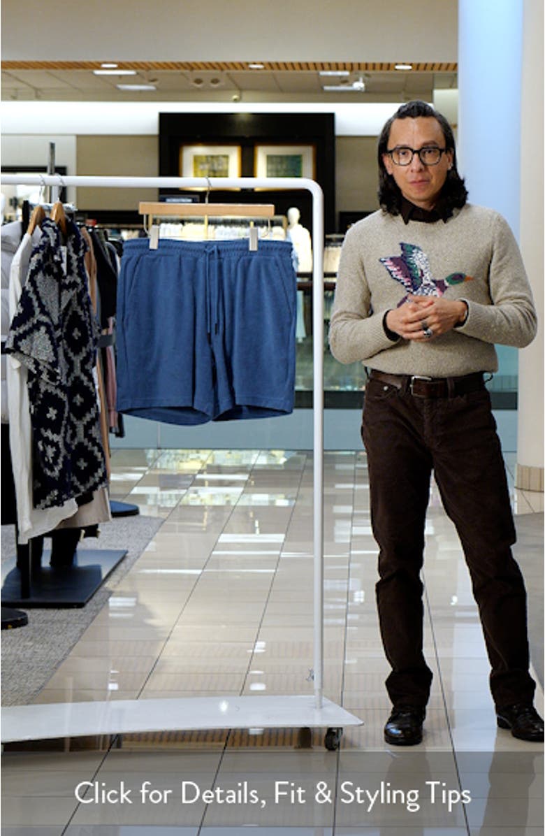 Cotton French Terry Drawstring Shorts, sales video thumbnail