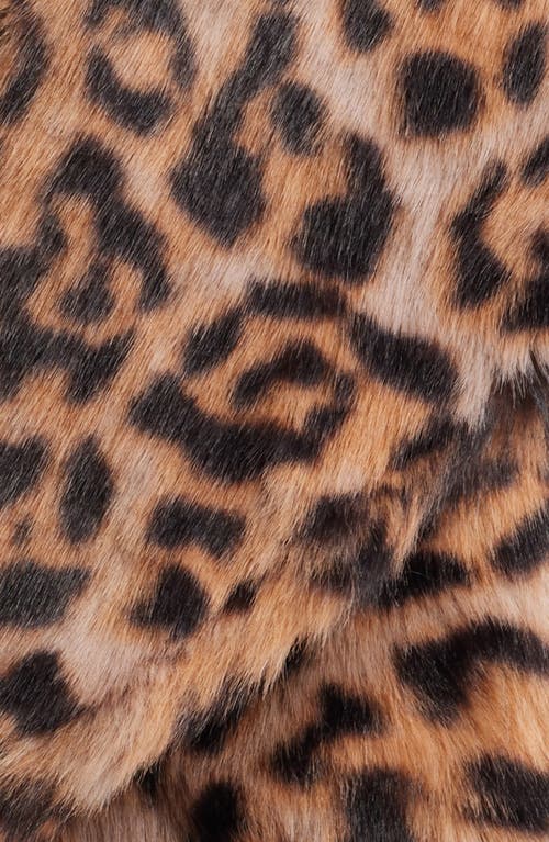 Nikki Lund Liza Leopard Print Faux Fur Jacket In Leopard