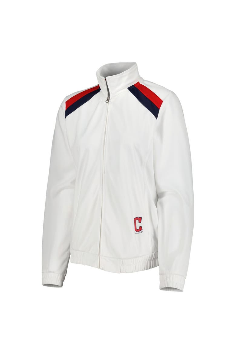 Women's G-III 4Her by Carl Banks White Cleveland Guardians Red Flag Full-Zip Track Jacket, Alternate, color, White