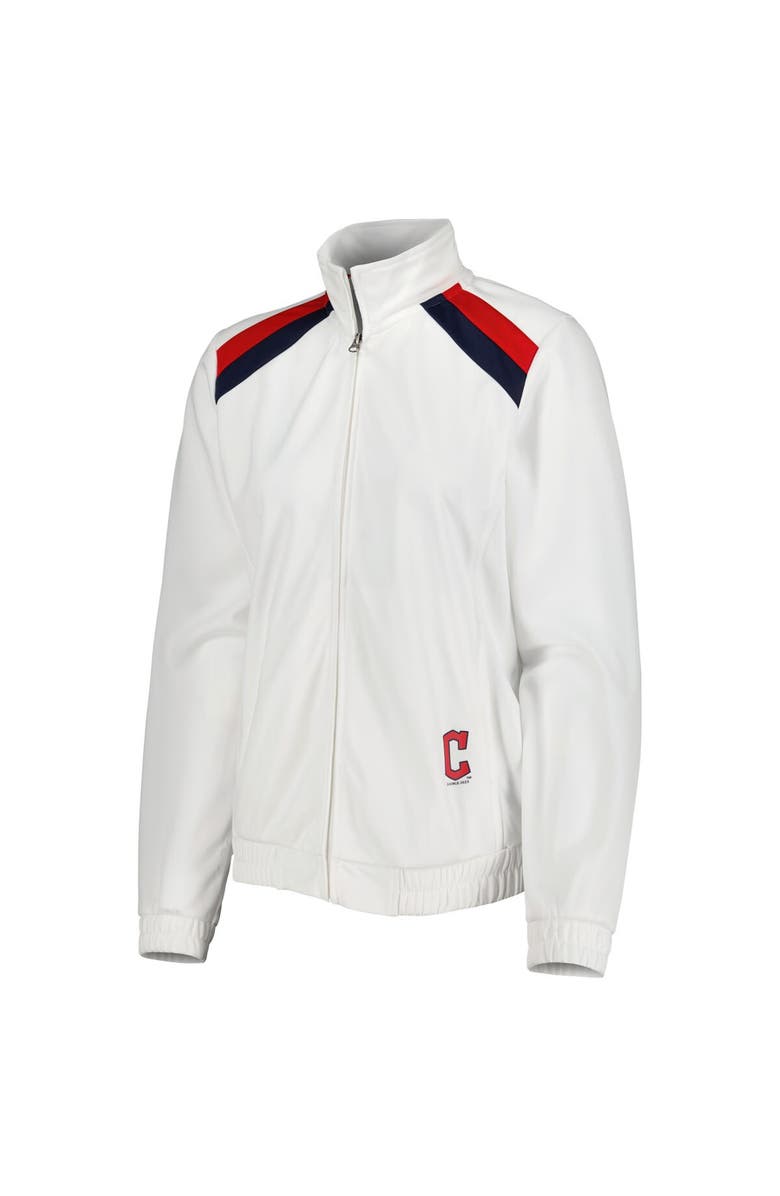 G-III 4HER BY CARL BANKS Women's G-III 4Her by Carl Banks White Cleveland Guardians Red Flag Full-Zip Track Jacket, Alternate, color, White