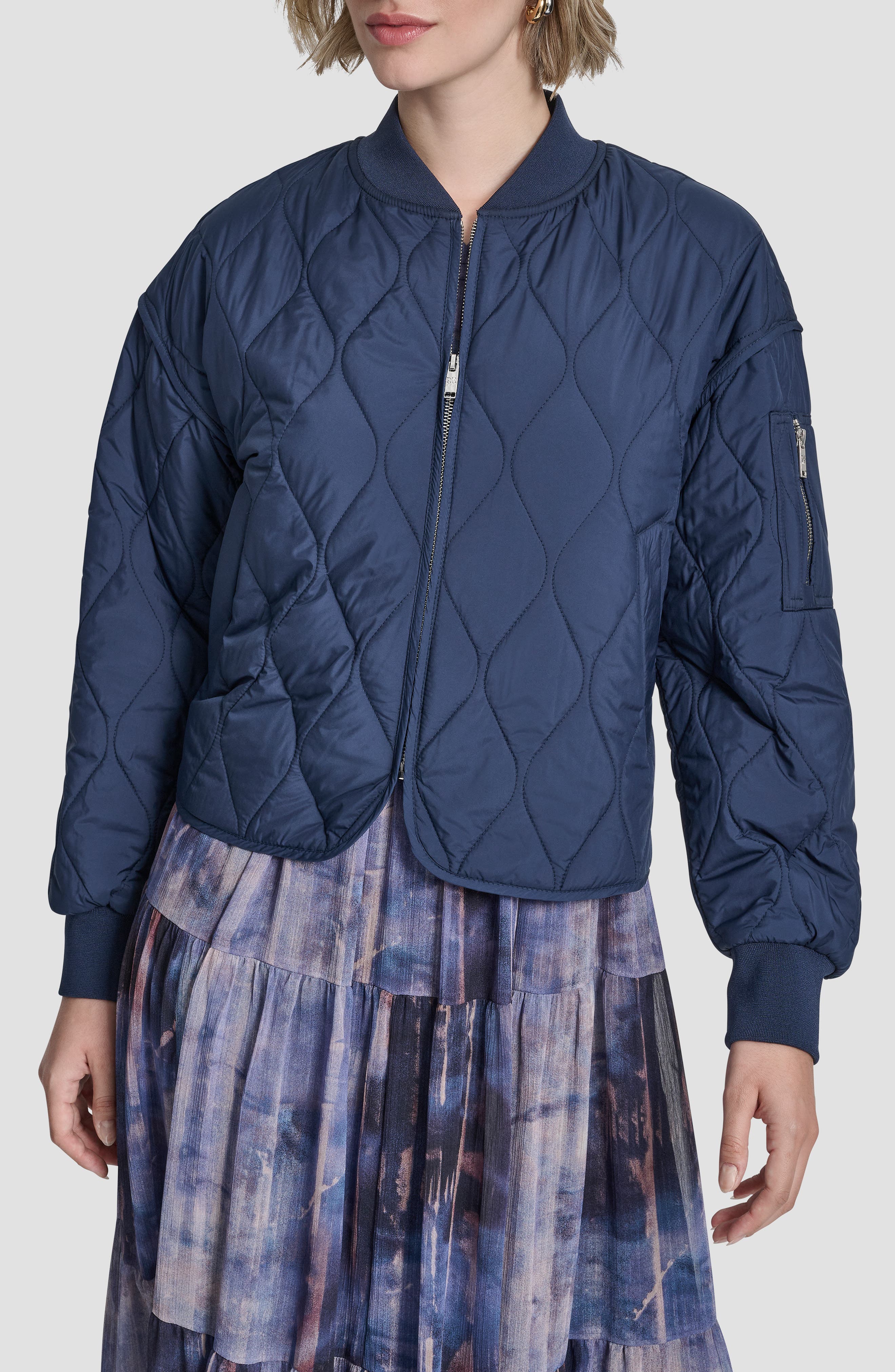Quilted Bomber Jacket - image 3