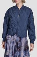 DKNY Quilted Bomber Jacket