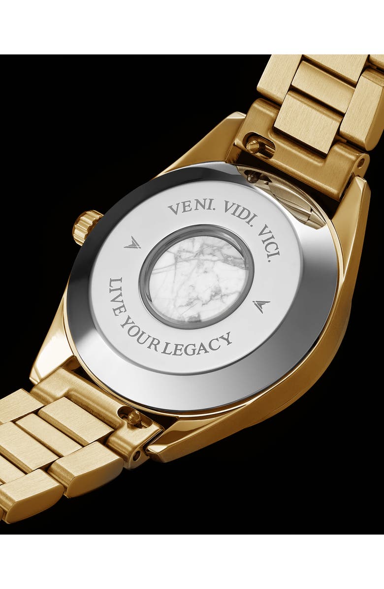 Vincero The Harper Bracelet Watch, 29mm, Alternate, color, Gold/Green