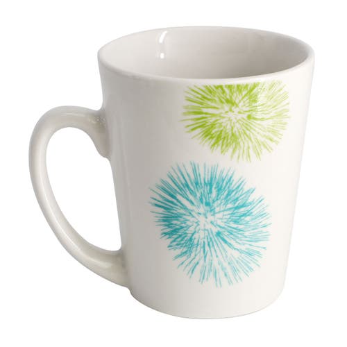 Gibson Home Blue Meadow 12 Piece Fine Ceramic Dinnerware Set In White