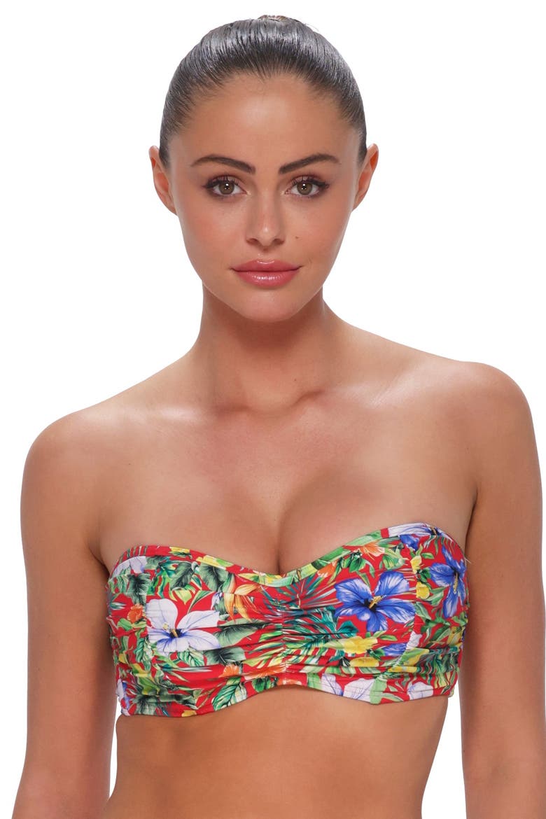 Loretta Bandeau Bikini Swimsuit Top - D Cup, Alternate, color, Surf'S Up