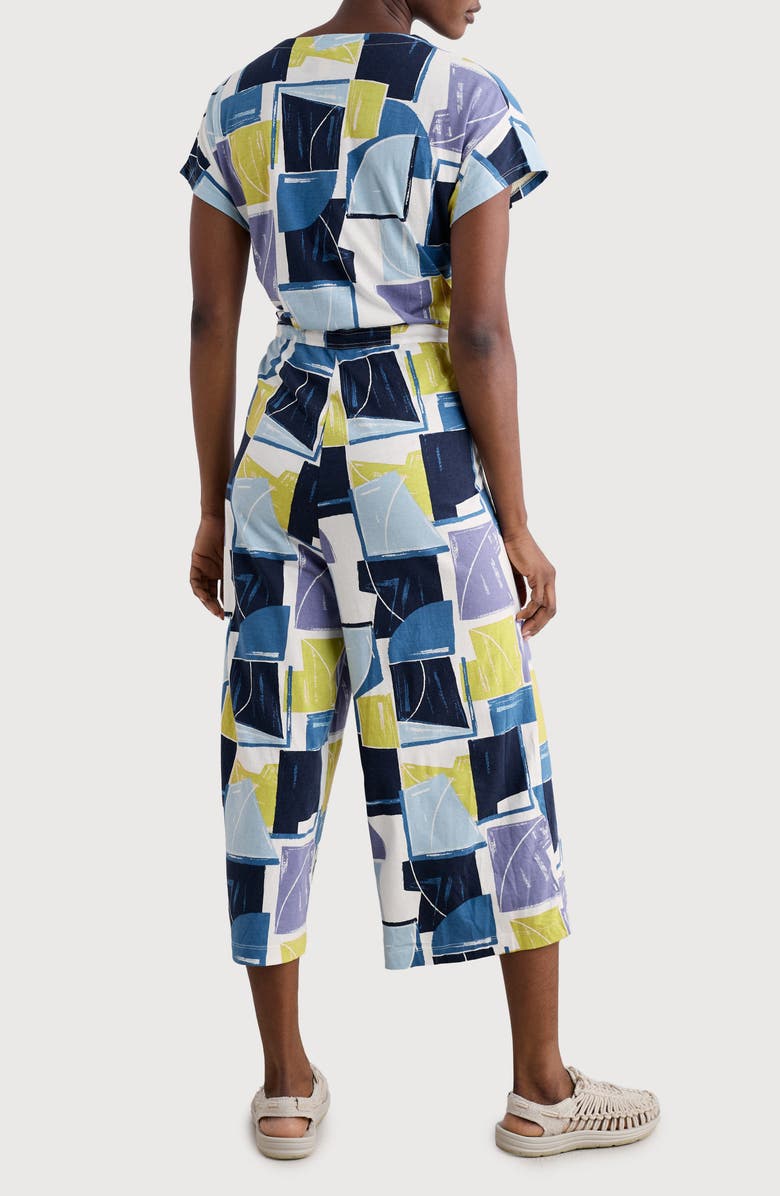 Seasalt Cornwall Rose Trellis Wide Leg Jumpsuit, Alternate, color, Block Shapes Bilberry