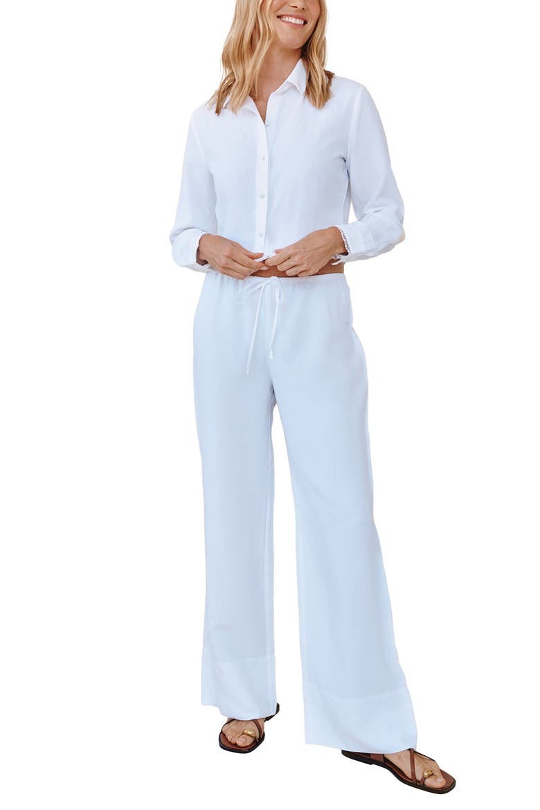 Wide Leg Pants, Alternate, color, WHITE
