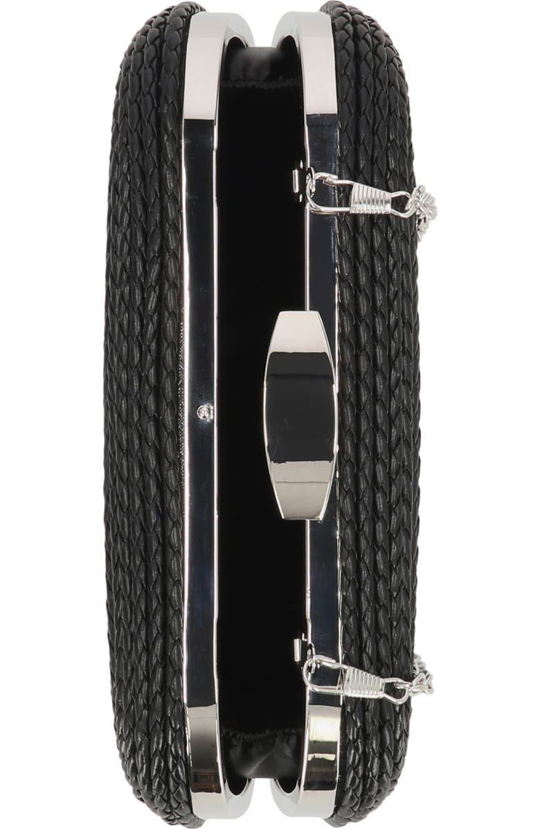 Jessica McClintock Twisted Rope Miniaudere, Alternate, color, Black