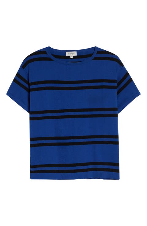 Ultimo Stripe Cotton & Cashmere T-Shirt
