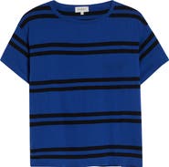 Second Layer Ultimo Stripe Cotton & Cashmere T-Shirt