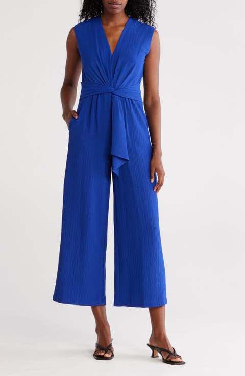 Knot Front Gauze Jumpsuit
