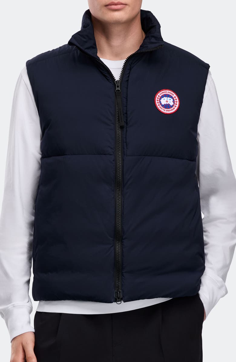 Canada Goose Lodge Packable 750 Fill Power Down Vest, Main, color, Atlantic Navy - Bleu Mar