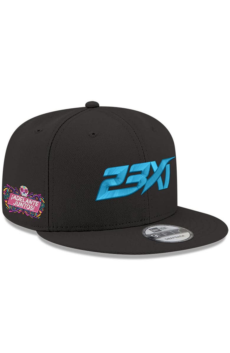 New Era Men's New Era Black 23XI Racing Adelante Juntos Mexico City Race 9FIFTY Snapback Hat, Main, color, Black