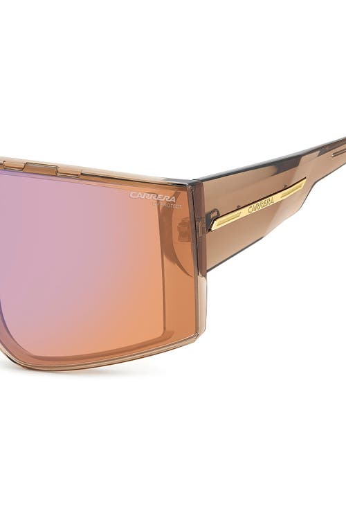 Carrera Eyewear Victory C 99mm Rectangular Mask Sunglasses In Brown