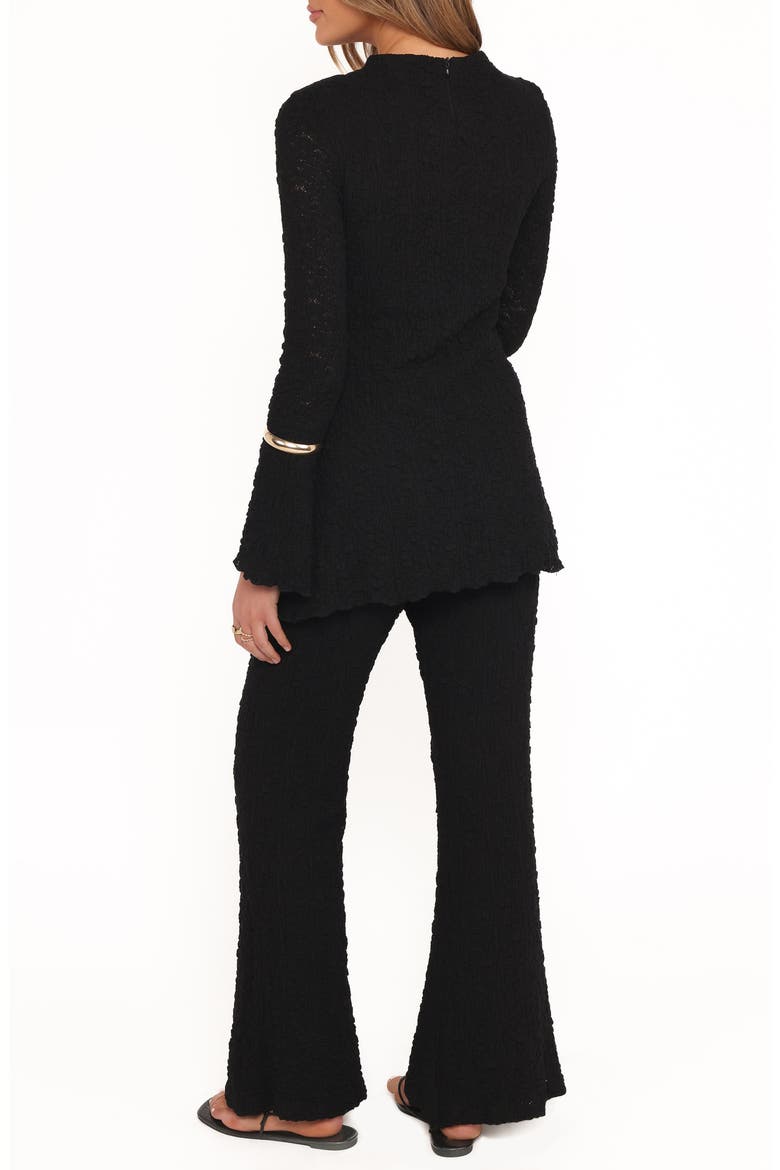 Gracie Lace Top & Pants Set, Alternate, color, BLACK