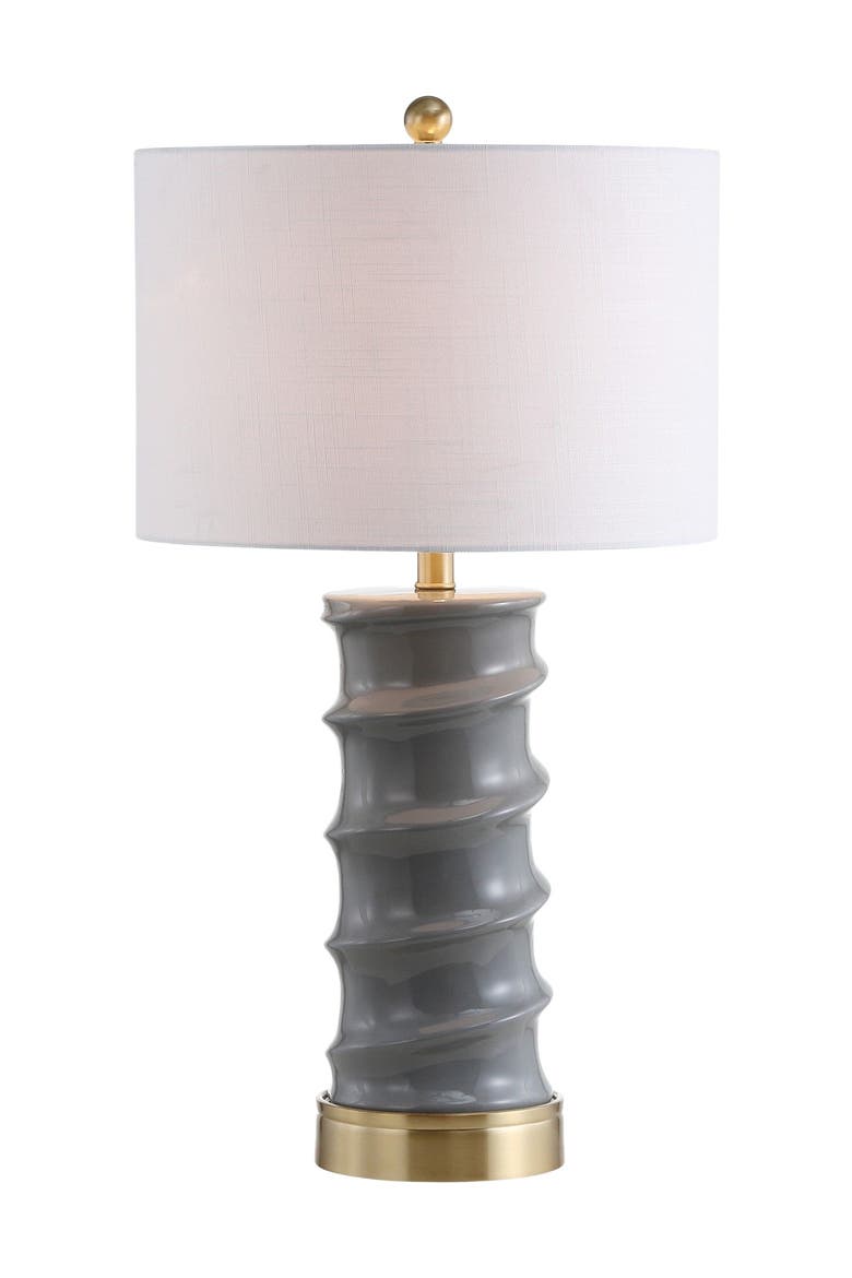 Taipei 28" Ceramic LED Table Lamp, Main, color, Dark Gray