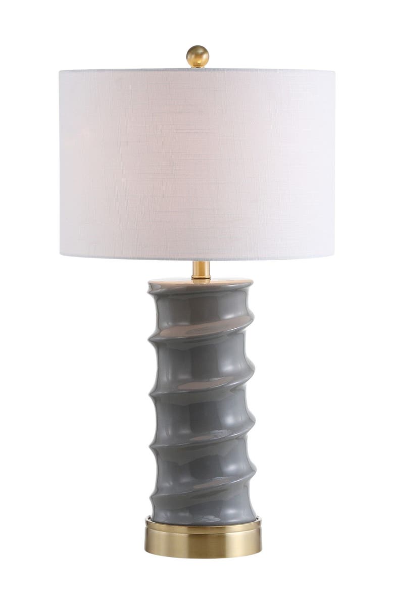 JONATHAN Y Taipei 28" Ceramic LED Table Lamp, Main, color, Dark Gray