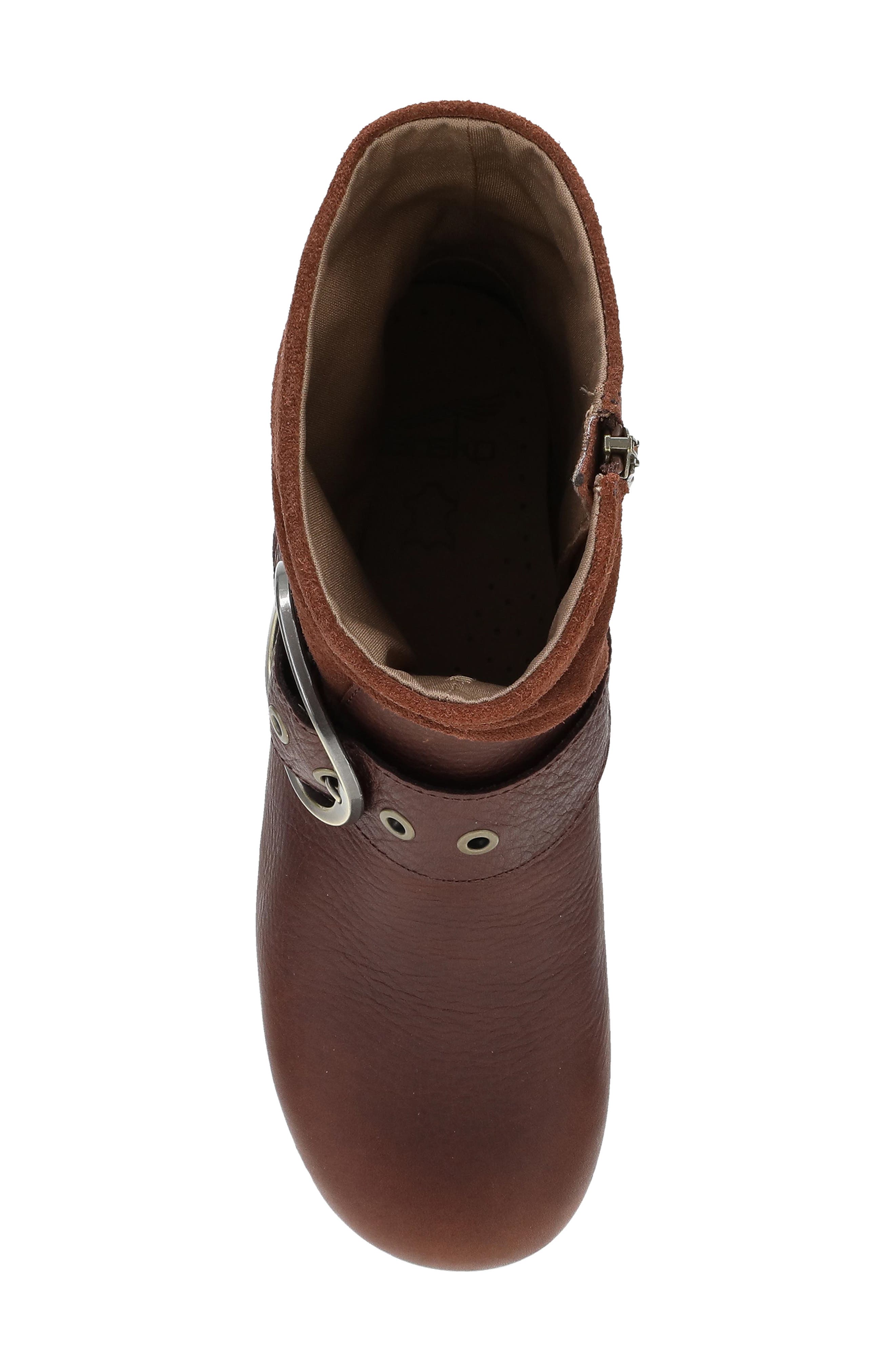 Pearson Leather Clog Boot, Alternate, color, MAHOGANY