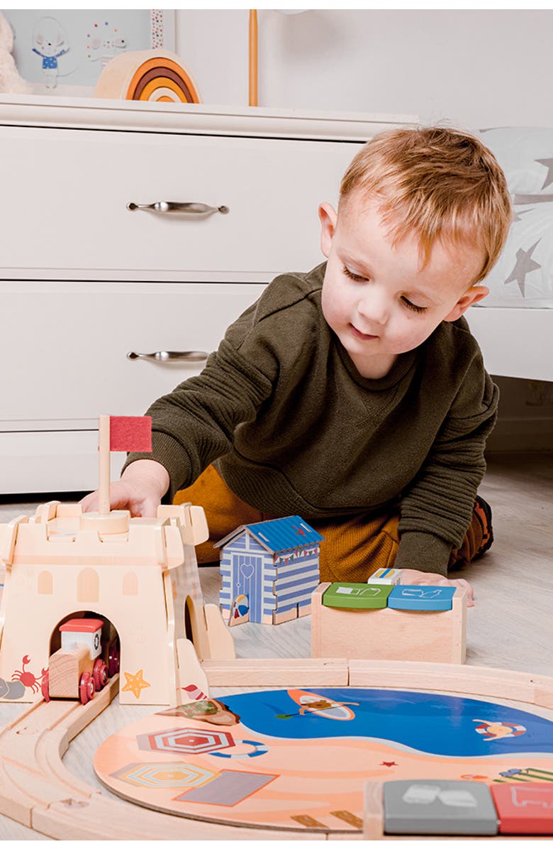 Bigjigs Rail Coastal Clean Up Train Set, Alternate, color,