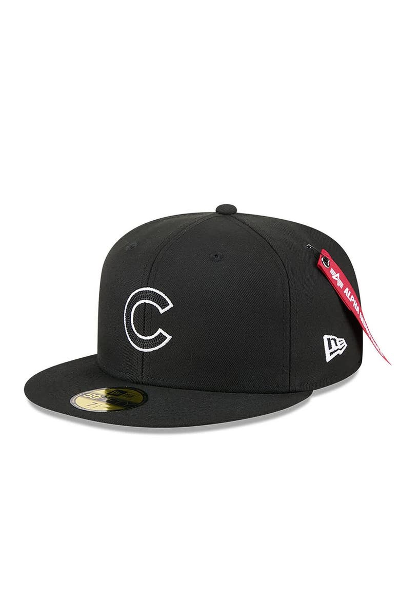 New Era x Alpha Industries Men's New Era x Alpha Industries  Black Chicago Cubs 59FIFTY Fitted Hat, Alternate, color, Black