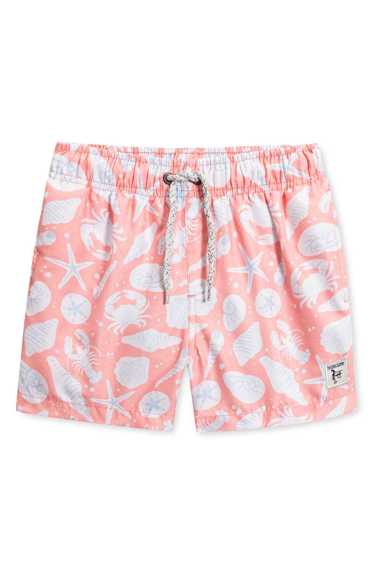 THE ENDLESS SUMMER Kids' Lobster Print Volley Swim Trunks