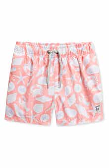 THE ENDLESS SUMMER Kids' Lobster Print Volley Swim Trunks