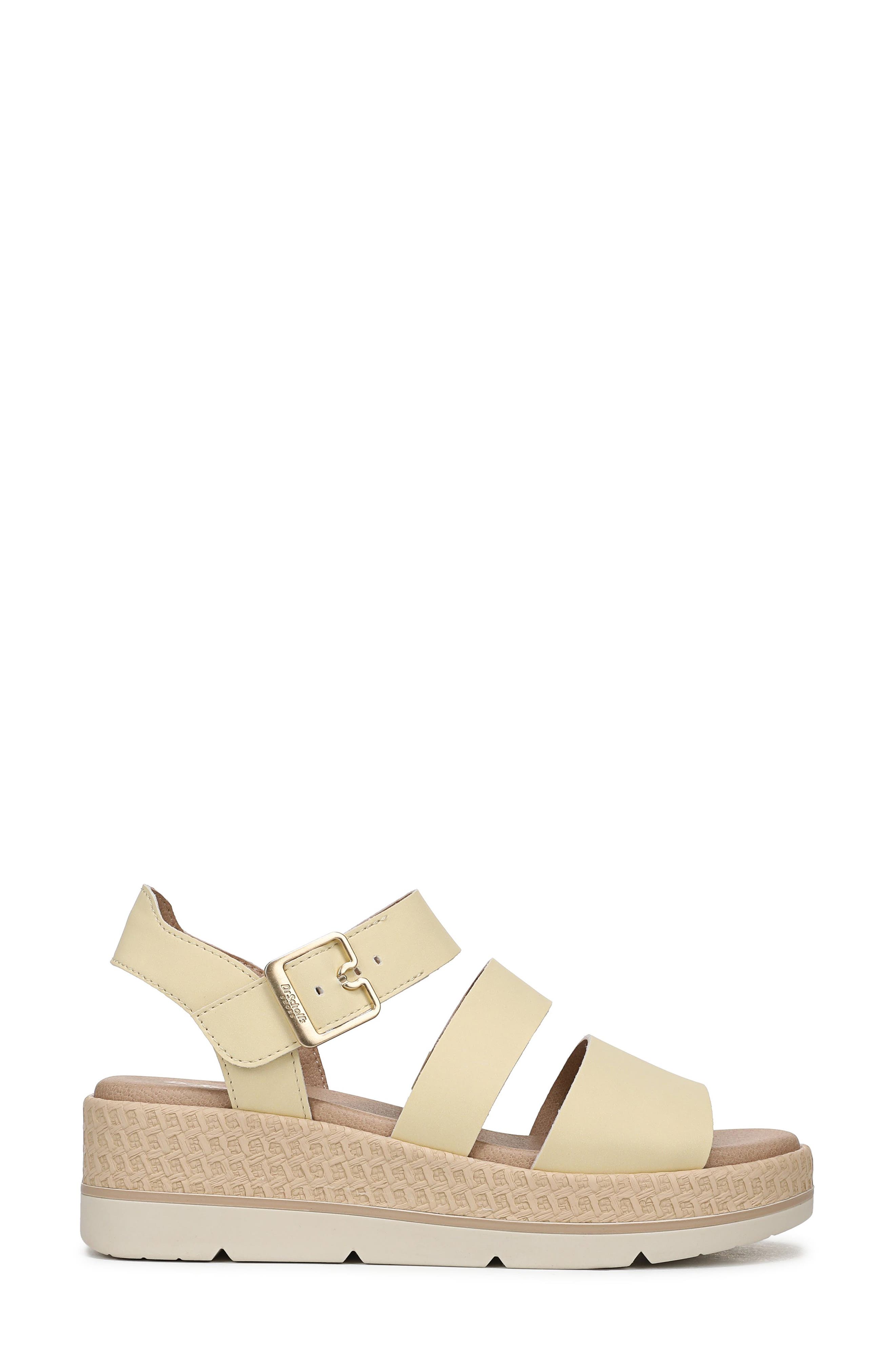 Dr. Scholl's Once Twice Platform Wedge Sandal, Alternate, color, Butter Yellow