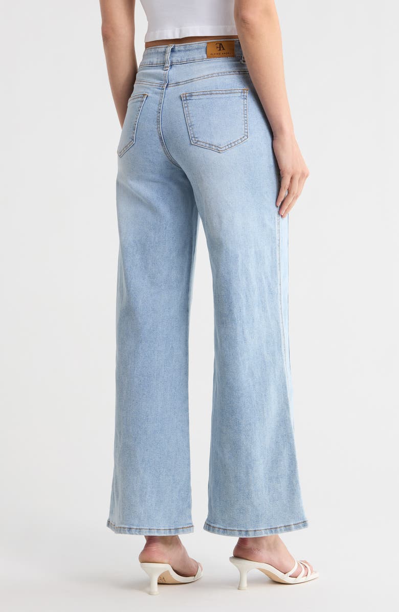 FLYING ANGEL Seam Detail Wide Leg Jeans, Alternate, color, Light Wash