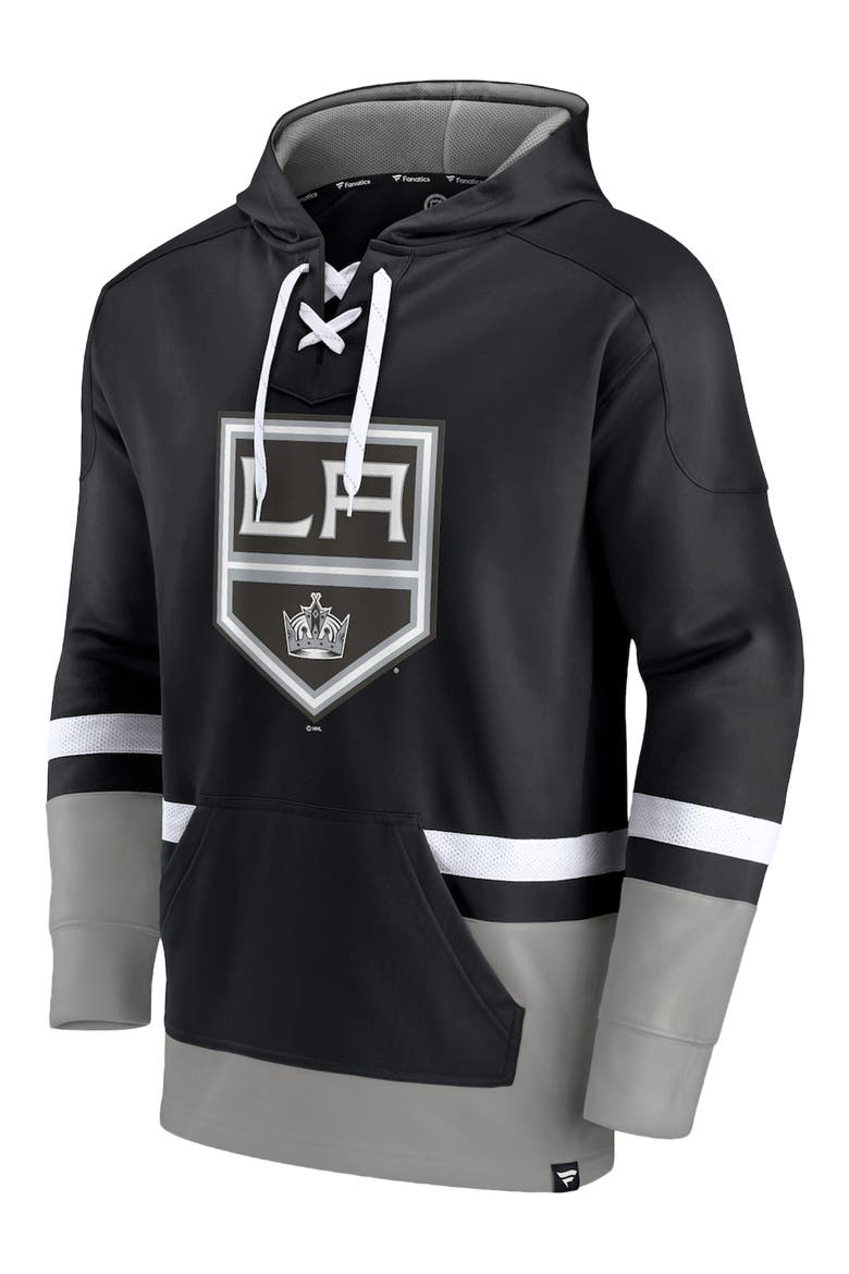 Men's Fanatics Branded Black Los Angeles Kings First Battle Power Play Pullover Hoodie, Main, color, BLACK