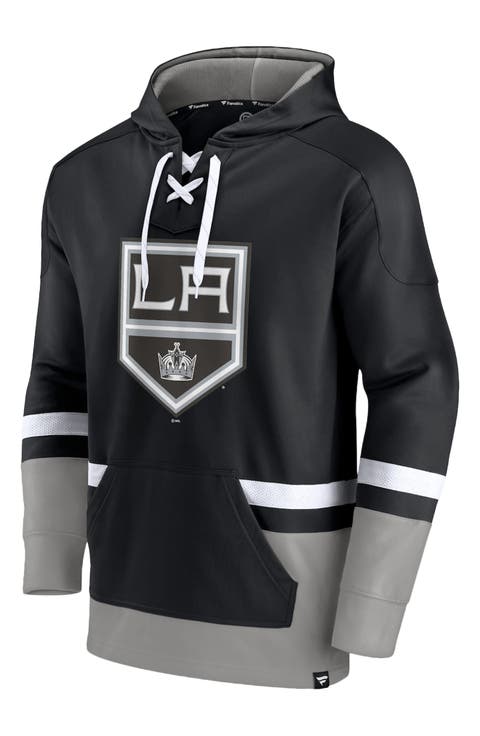 Men's Fanatics Branded Black Los Angeles Kings First Battle Power Play Pullover Hoodie