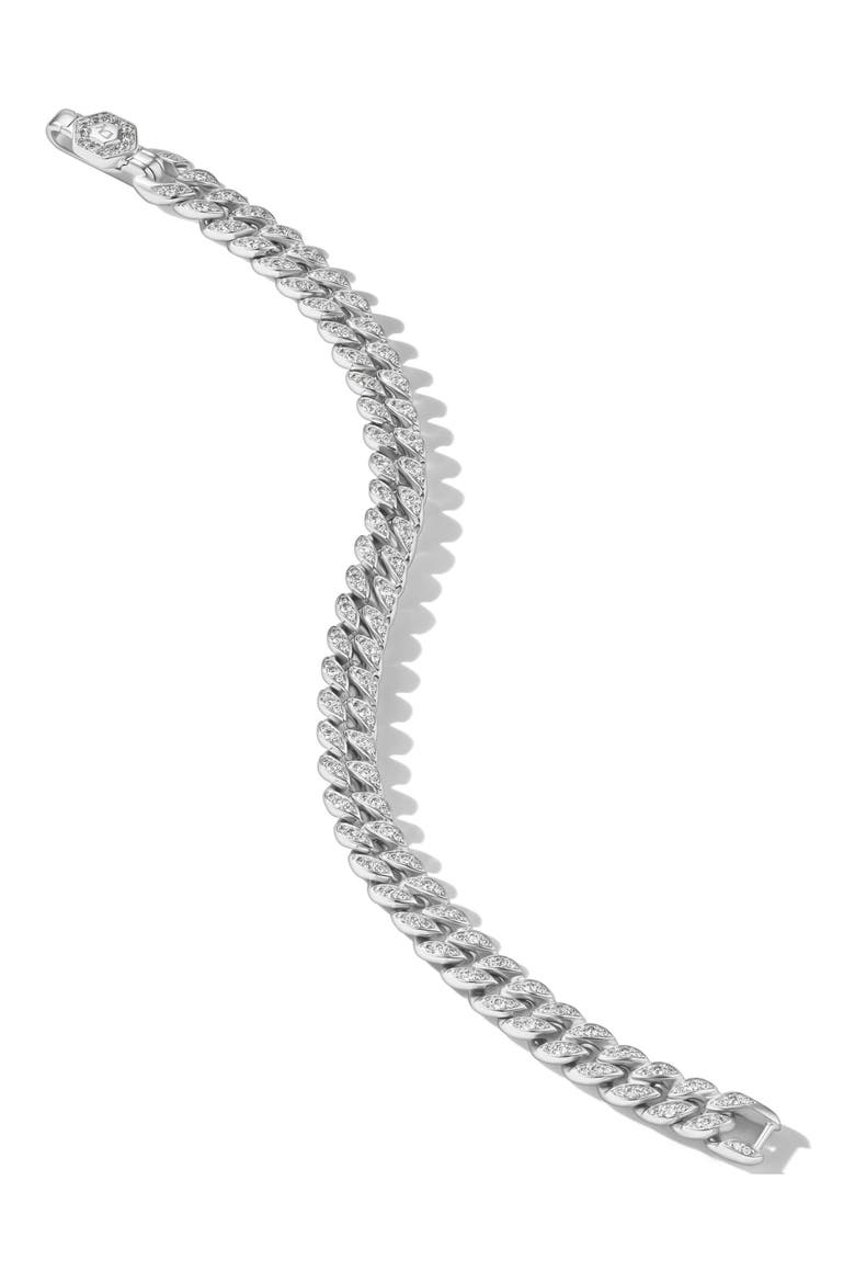 Pavé Diamond Curb Chain Bracelet, Alternate, color, SILVER/ DIAMOND