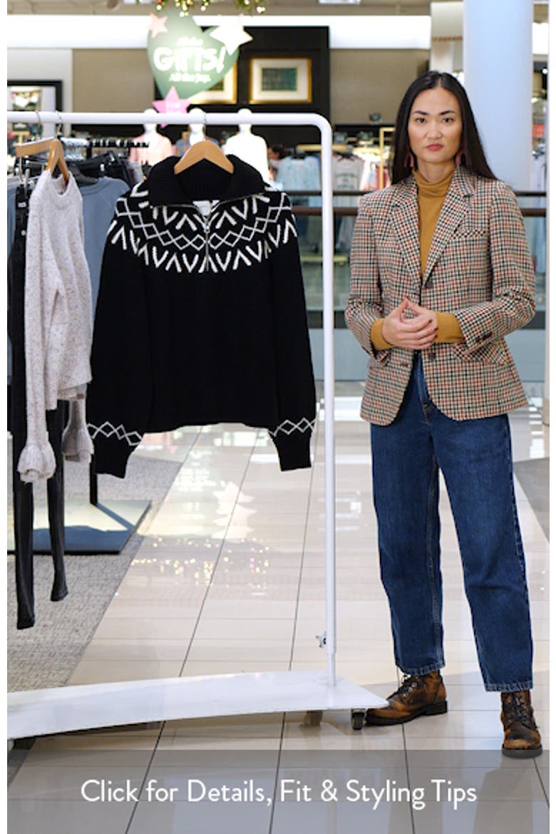 Varley Sigrid Fair Isle Half Zip Sweater (Women) | Nordstrom