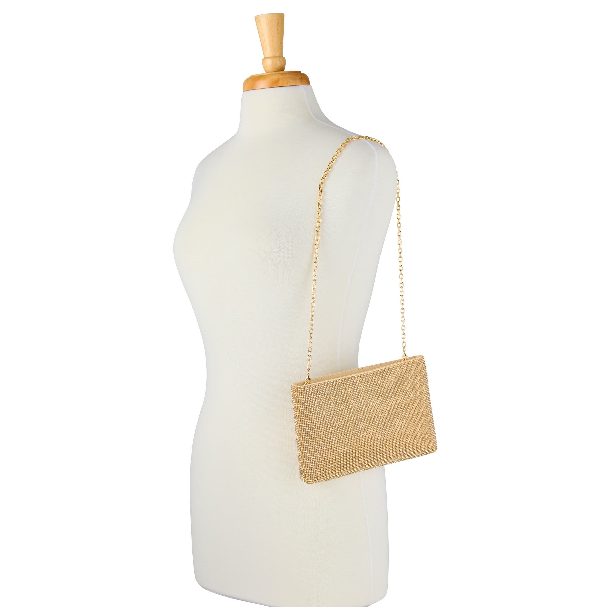 Lainey Crystal Clutch, Alternate, color, Gold Crystal